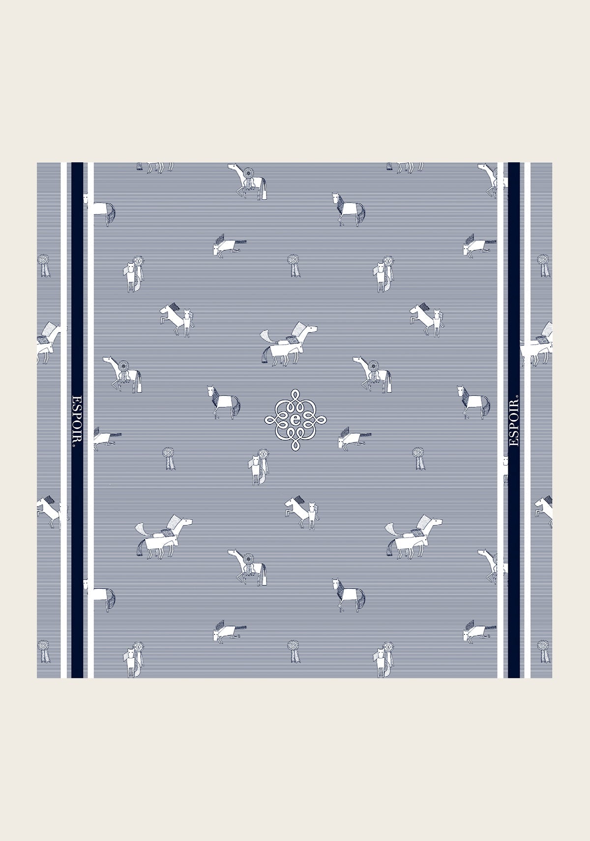  Navy Stripes Square Scarf