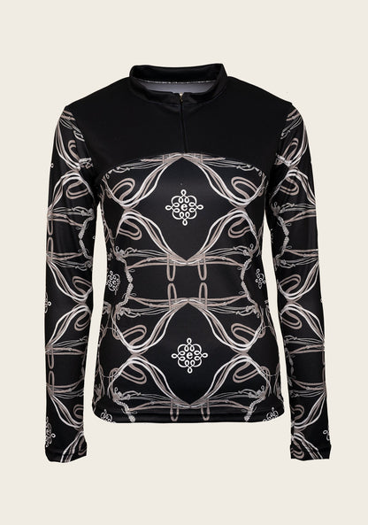 Black Roped Horses Zip-Tee