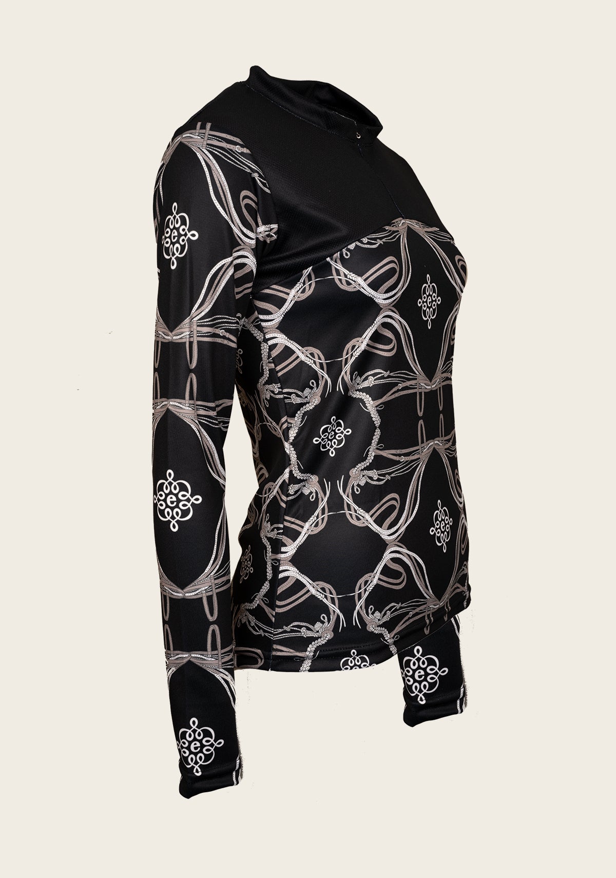 Black Roped Horses Zip-Tee