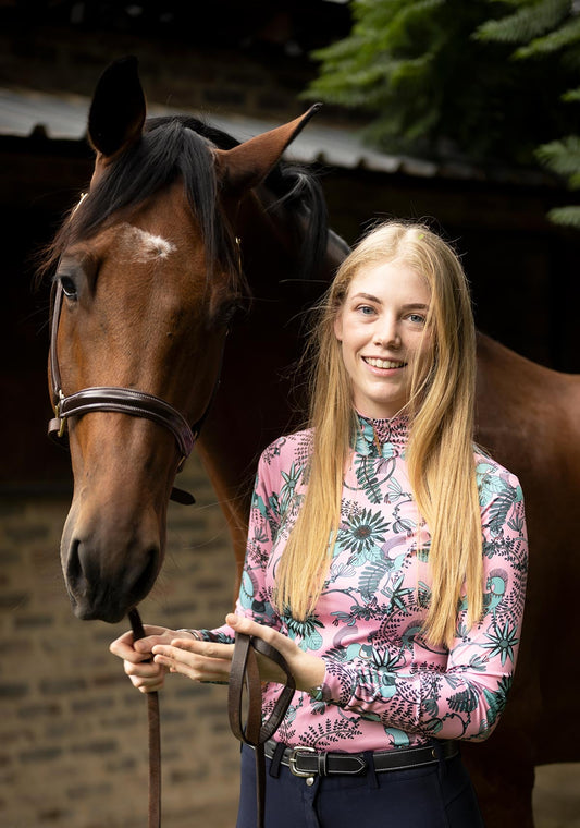 Mint Magic in Pink Quarter Zip Sun Shirt