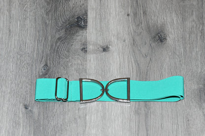 Stirrup belt buckle with Kelly Green adjustable ￼
