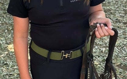 1.5” equestrian gold surcingle buckle