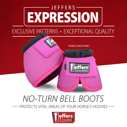 Jeffers Expression Neon No-Turn Bell Boots for Horses