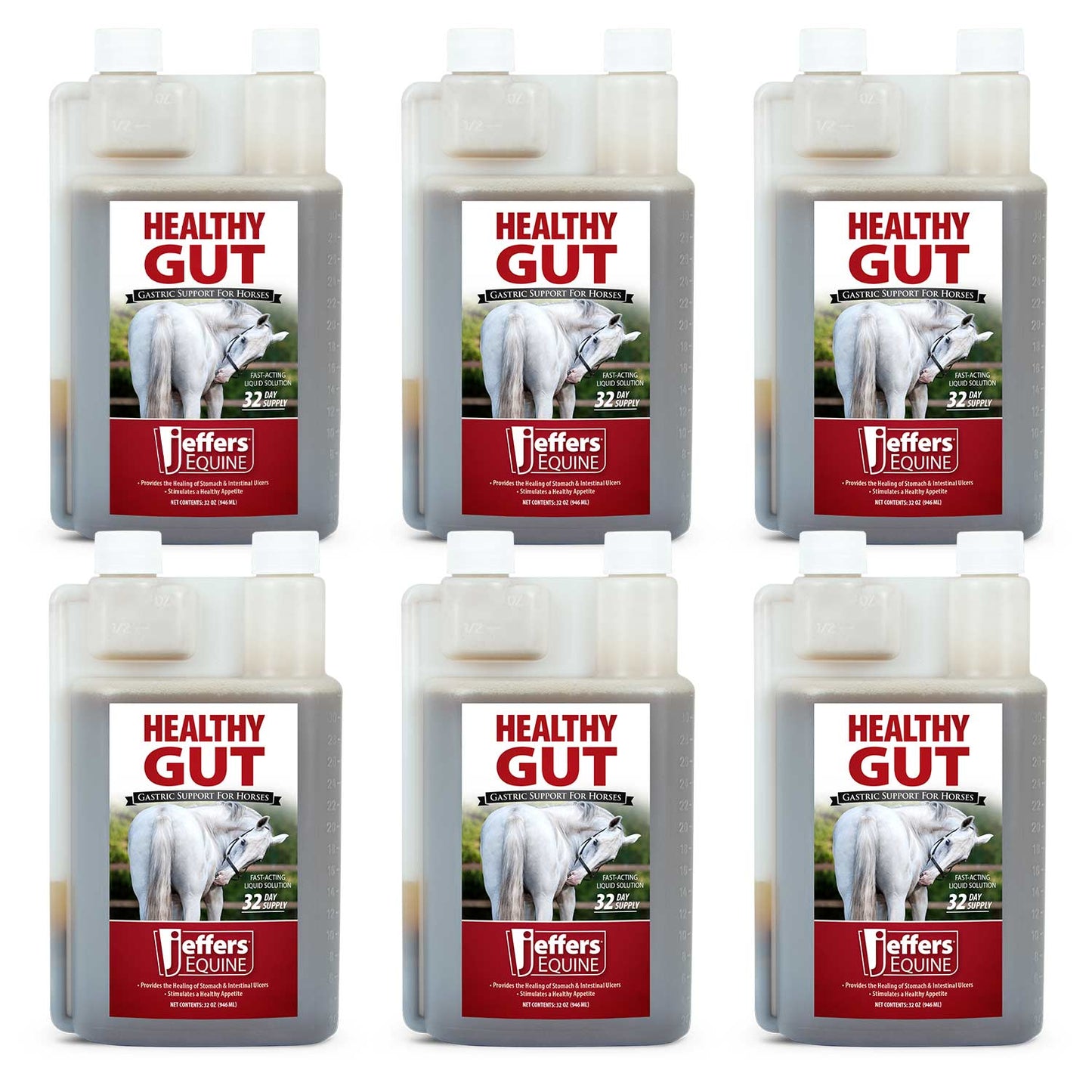 Jeffers Healthy Gut Gastric Support Liquid Supplement for Horses