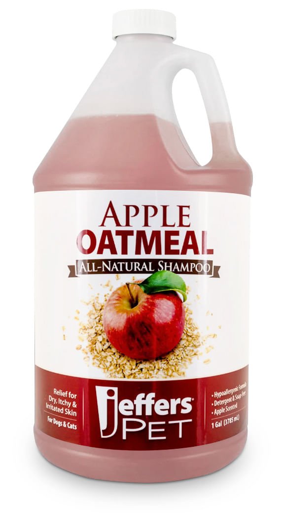 Jeffers Pet Apple Oatmeal All-Natural Hypoallergenic Dry Skin Shampoo for Dogs and Cats