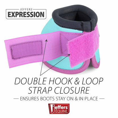 Jeffers Expression Neon No-Turn Bell Boots for Horses
