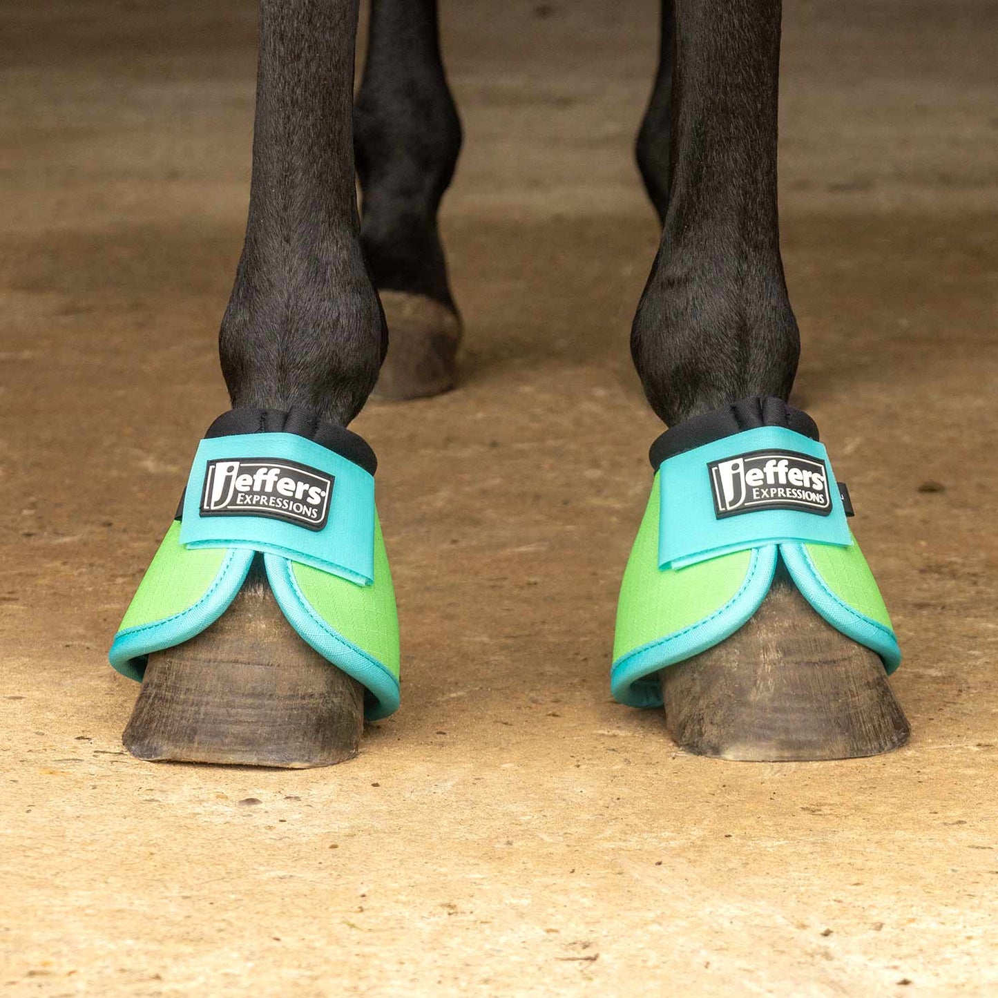 Jeffers Expression Neon No-Turn Bell Boots for Horses