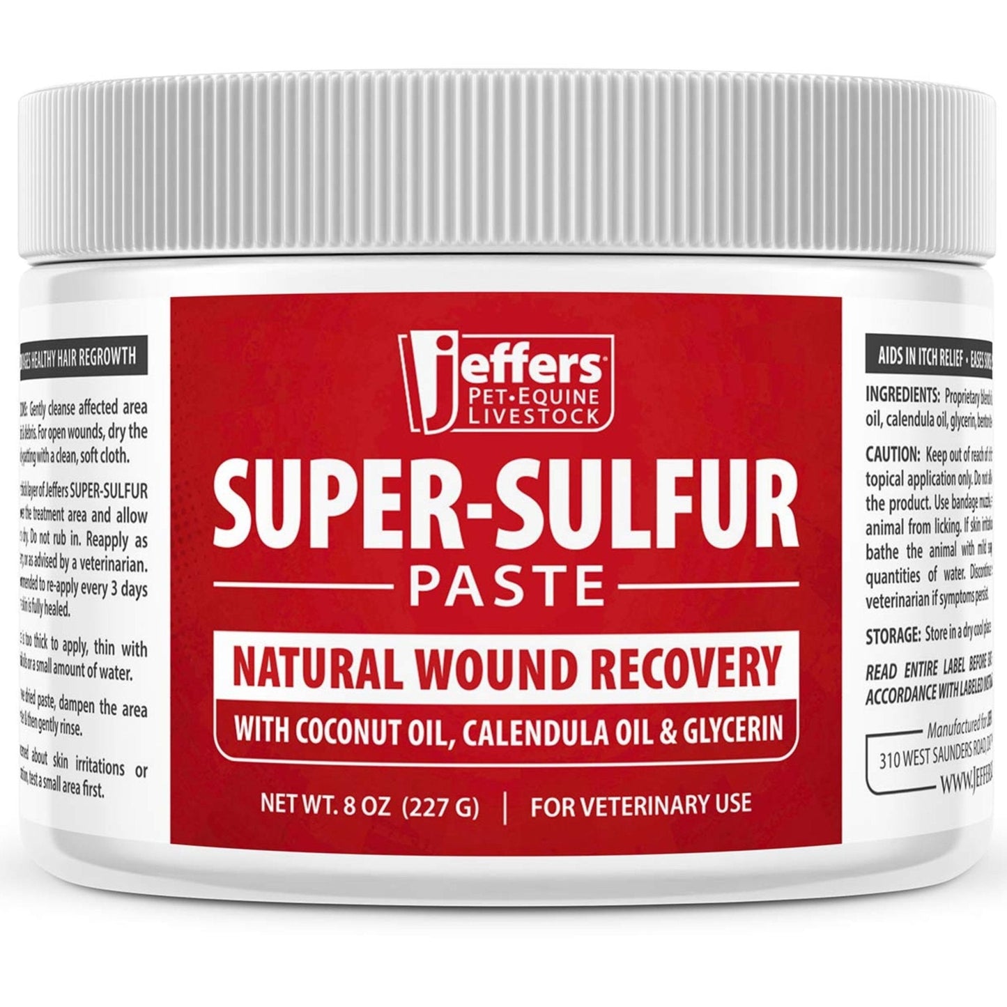 Jeffers Super-Sulfur Skin & Wound Healing Paste for Pets, Horses, & Livestock