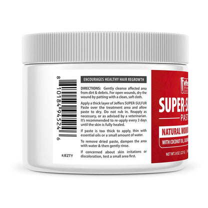 Jeffers Super-Sulfur Skin & Wound Healing Paste for Pets, Horses, & Livestock