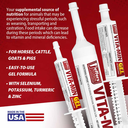 Jeffers Vita-Min Gel with Vit E & B12 for Cattle, Horses, Sheep, Goats & Swine