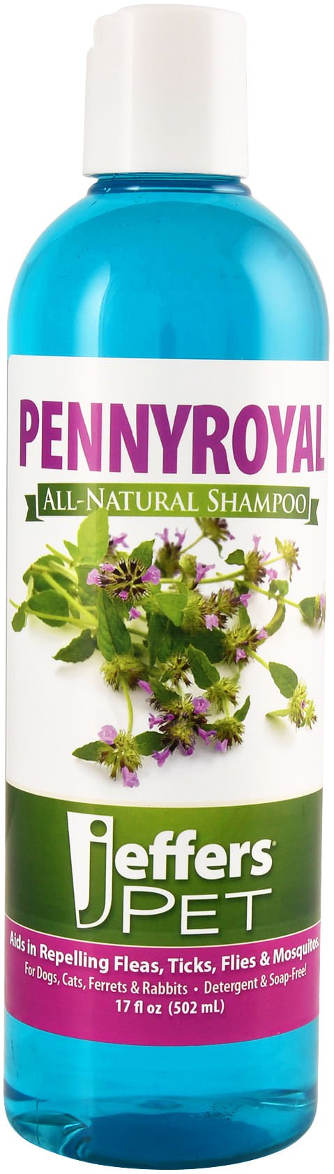 Jeffers Natural Flea & Tick Pennyroyal Pet Shampoo - Aids in Repelling Fleas, Ticks, Flies & Mosquitos
