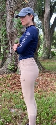 Coquet High Waist Hunter Coolmax Tan Knee Patch Breeches