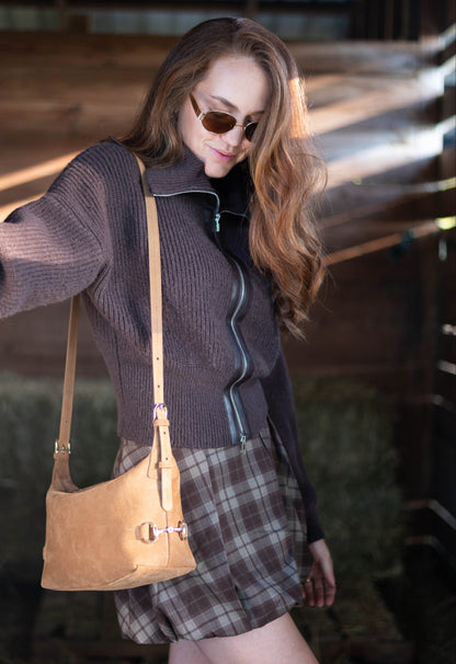 Bethany Bit Bag Suede- Limited Edition Milk Chocolate