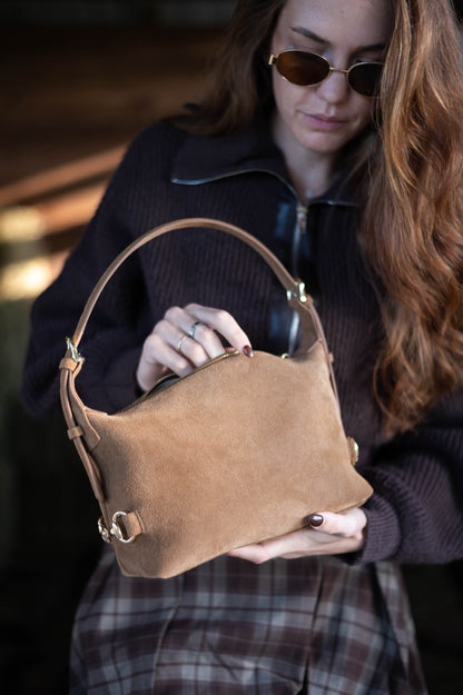 Bethany Bit Bag Suede- Limited Edition Milk Chocolate
